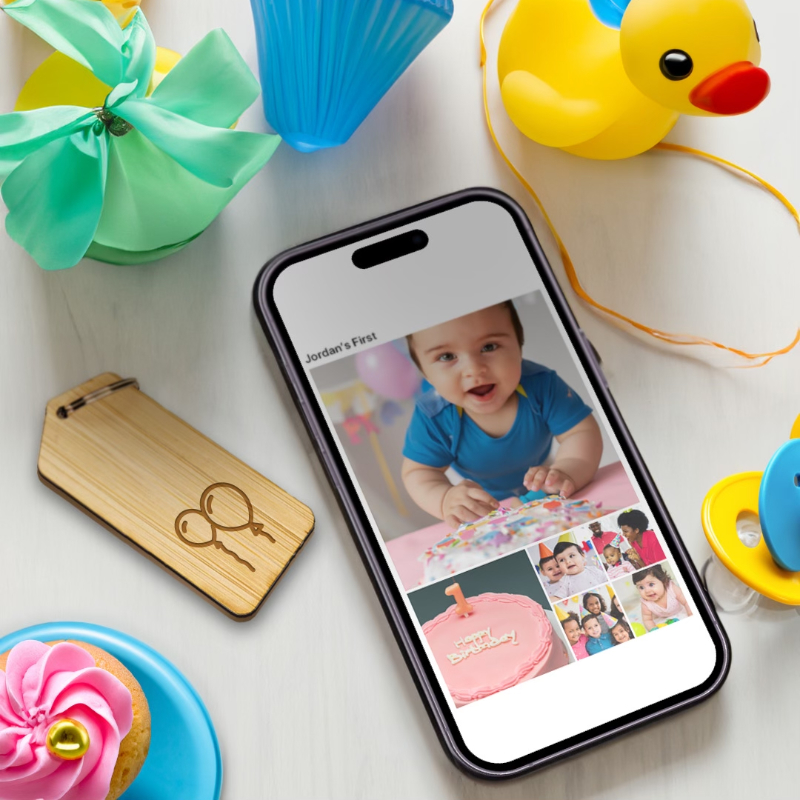 Portal Tag wood keychain